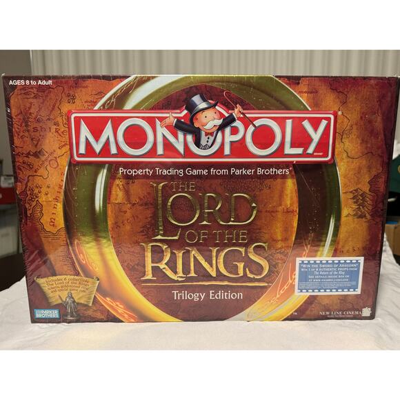 Monopoly: The Lord of the Rings Trilogy Edition Board Game — New Sealed